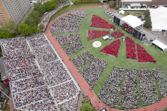 Boston University 140th Commencement Ceremony at Nickerson Field, GigaPan photography, GigaPan photos, GigaPan photo galleries