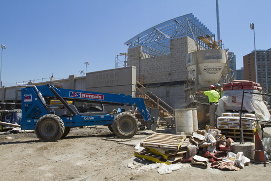 Boston University BU, summer construction projects, Charles River Campus, New Balance Field, sustainabulity @BU, Institution Recycling Network, Kenmore Square, School of Management SMG, School of Law LAW, Kilachand Honors College, Autism Center of Excellence ACE, Leadership in Energy & Environmental Design LEED, Engineering Product Innovation Center EPIC