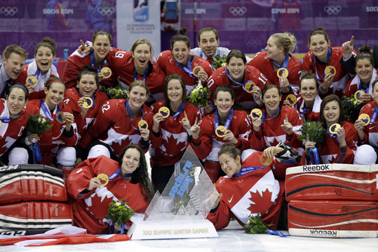 Boston University BU, athletics womens hockey, team canada, Sochi winter olympics 2014, gold metal, Marie-Philip Poulin, Catherine West, Jenn Wakefield, Tata Watchorn, Sochi Olympics Ice Hockey Women