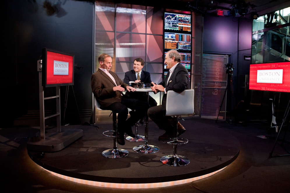 Andrew Lack, chairman Bloomberg Media Group, David Carr, New York Times, Inaugural Andrew R. Lack Professor, Thomas Fiedler, Boston University College of Communication, COM