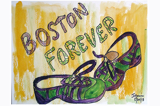 Boston University BU, College of Fine Arts CFA, arts on campus, arts initiative, Boston Marathon bombing tragedy anniversary, Still Running project