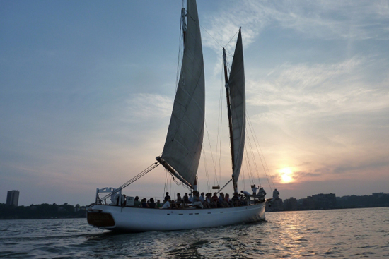 things to do near Boston University BU, sailing, the Adirondack III, Boston Harbor, Classic Harbor Line