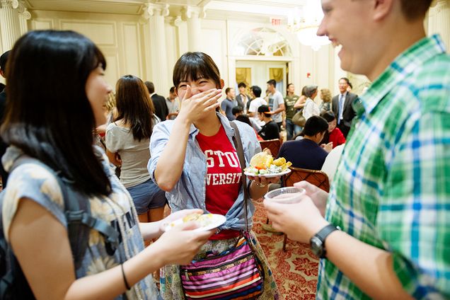 Boston University BU, international student reception