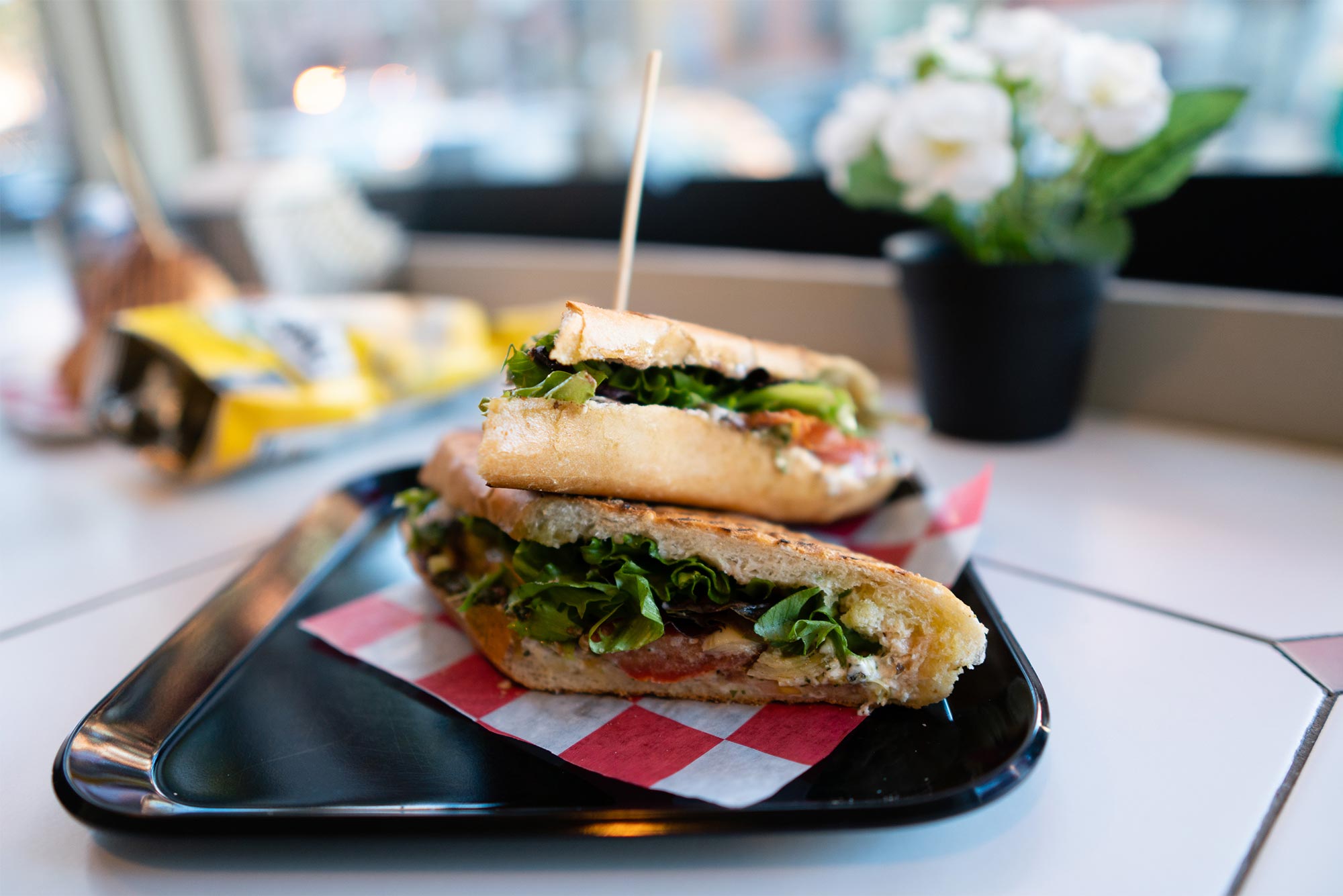 The Provencal sandwich at Blunch located at 59 East Springfield St. in Boston's South End neighborhood.