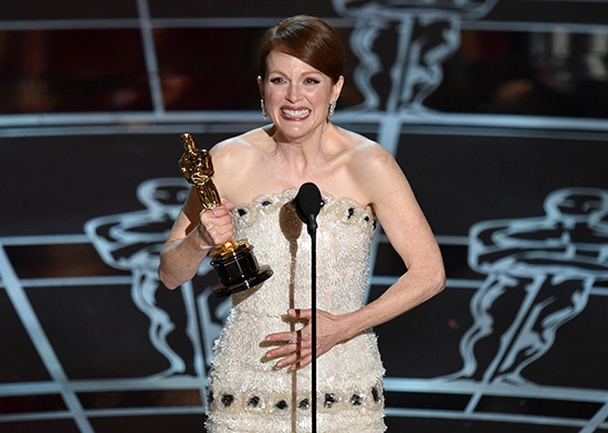Julianne Moore accepts the Academy Award for Best Actress in a Leading Role