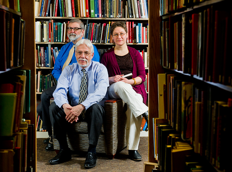 Boston University Librarians Jack Ammerman, Robert Hudson, and Vika Zafrin