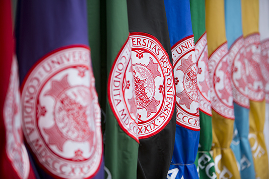 Boston University school and college flags