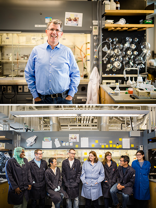 Boston University Center for Molecular Discovery Director John Porco and the lab team