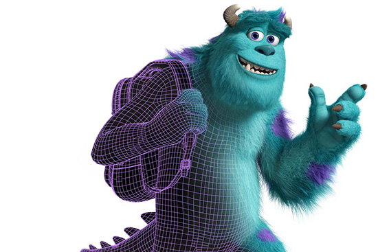 Sulley, the star of Pixar’s Monsters Inc. and Monsters University, is just one of the characters visitors can pose with in the current Museum of Science exhibition The Science Behind Pixar.