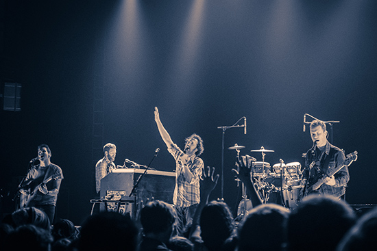 Alternative rock band Guster performing live