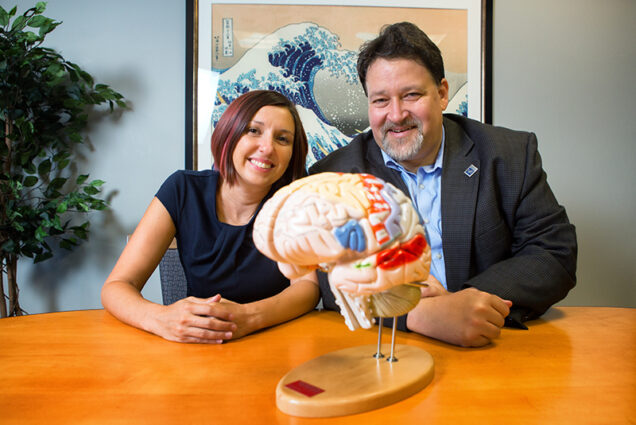 Neuroscientists Samantha Michalka of Boston University Center for Computational Neuroscience and Neural Technology and David Somers of Boston University Department of Psychological and Brain Sciences