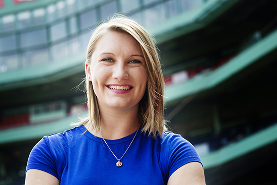 Haley King (COM'16) is a ball girl for the Red Sox