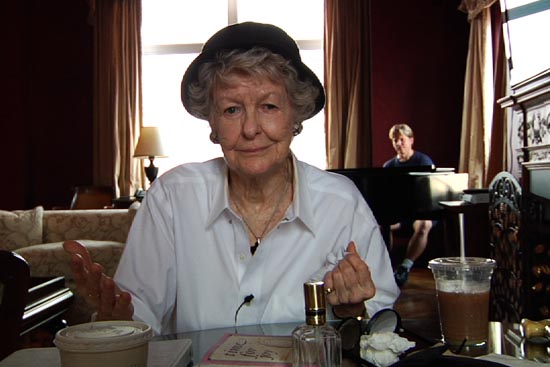 Tony- and Emmy-winning actress Elaine Stritch in a scene from Chiemi Karasawa’s documentary Elaine Stritch: Shoot Me, which will be shown tonight as part of COM’s Cinematheque series. Photo courtesy of Isotope Films