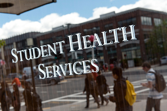 Boston University Student Health Services sign