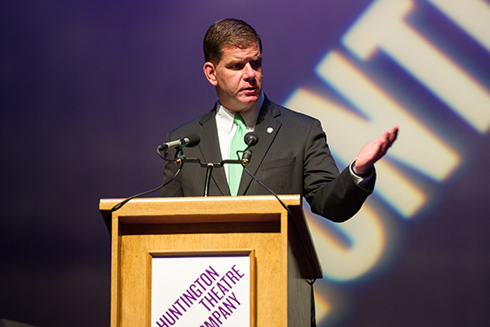 Mayor Marty Walsh at the Huntington Theatre