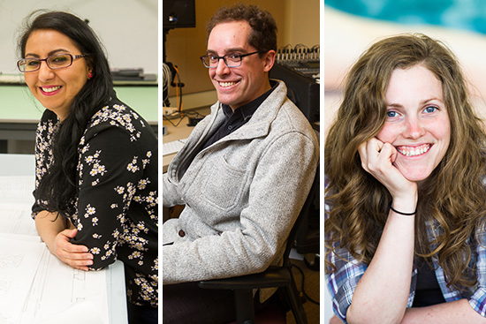 2016 Kahn Award Winners Ghazal Hassani, Felipe Pinto D-Aguiar, Leeanne Maxey