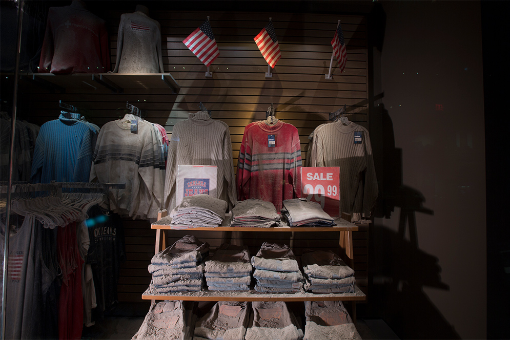 Chelsea Jeans Storefront on display at the 9/11 Memorial Museum in New York City