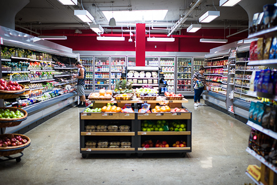 Fresh produce isle in Target store