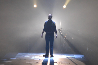 Joseph Hubbard in the stage production of Hydrogen Jukebox by Allen Ginsber and Philip Glass at the Boston University Fall Fringe Festival