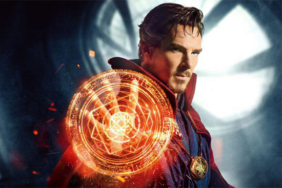 Benedict Cumberbatch in the Marvel Comics film Doctor Strange