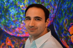 Arturo Vegas, Boston University College of Arts & Sciences assistant professor of chemistry, whose lab combines biology, chemistry, materials science, and engineering to develop targeted therapies for complex diseases like diabetes