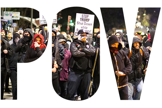 Protesters in Berkeley, CA