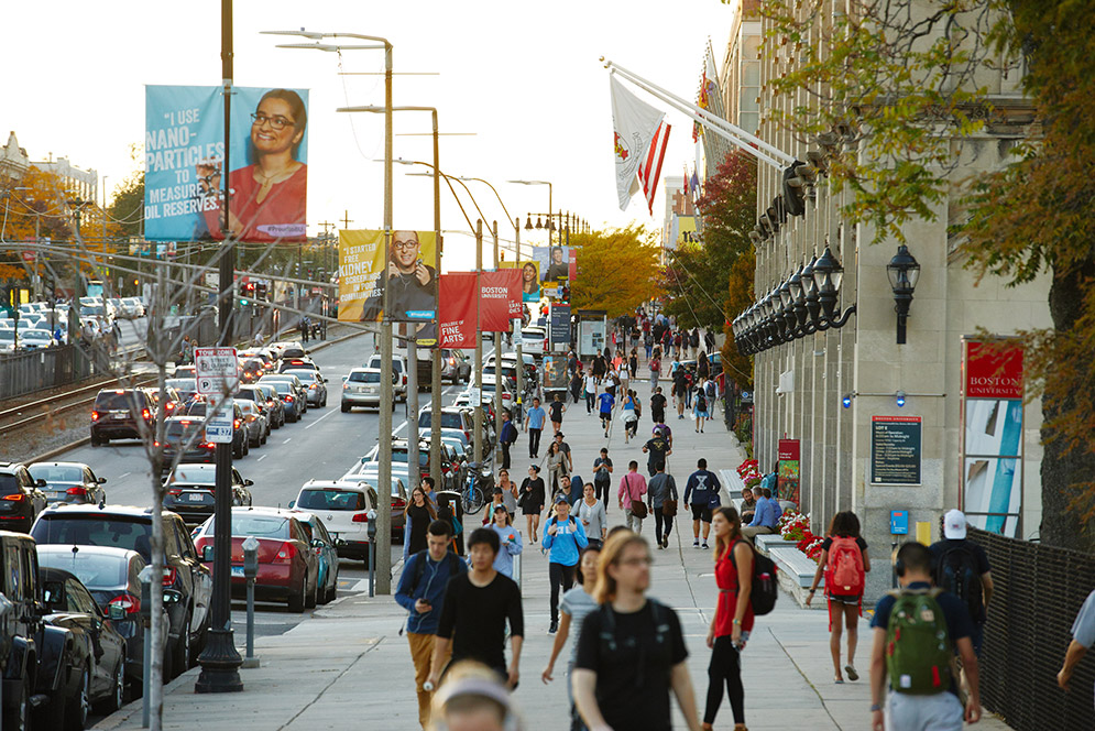 Students accepted into the Class of 2021 have until May 1 to choose BU and join the crowds walking along Comm Ave next fall.