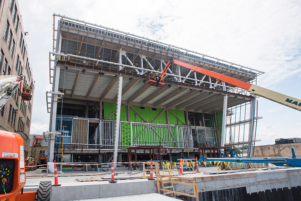 Booth Theater construction