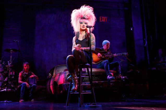 Euan Morton on stage as Hedwig