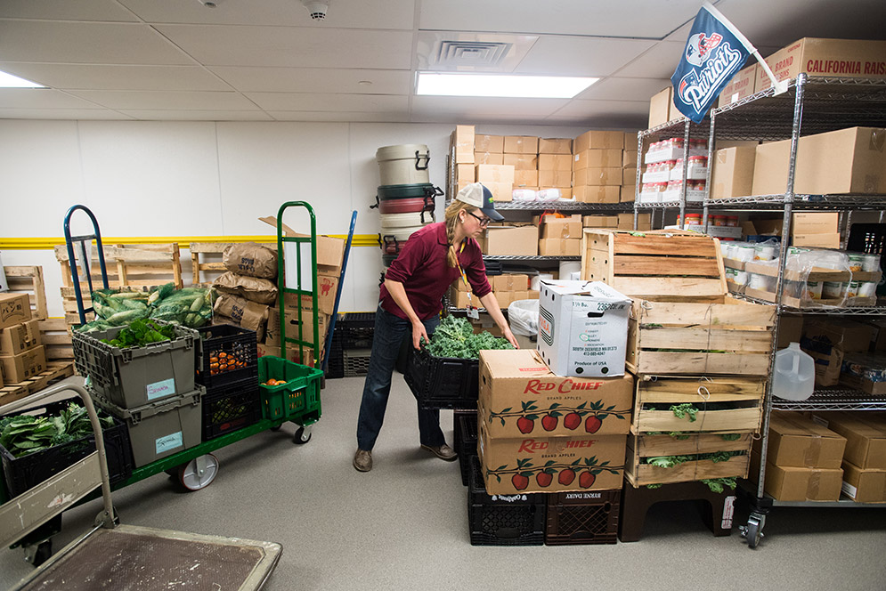 More than half of this year’s yield went to BMC’s Preventive Food Pantry, [https://www.bu.edu/2015/at-bmc-food-is-medicine/] which supplies healthy food to patients referred by BMC care providers. Patrons’ reaction to homegrown produce? “Huge hit. The patients love it,” pantry manager Latchman Hiralall says. The pantry averages 7,000 customers monthly.