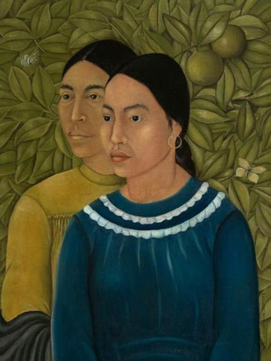 Dos Mujeres (Salvadora y Herminia) painting by Frida Kahlo, 1928