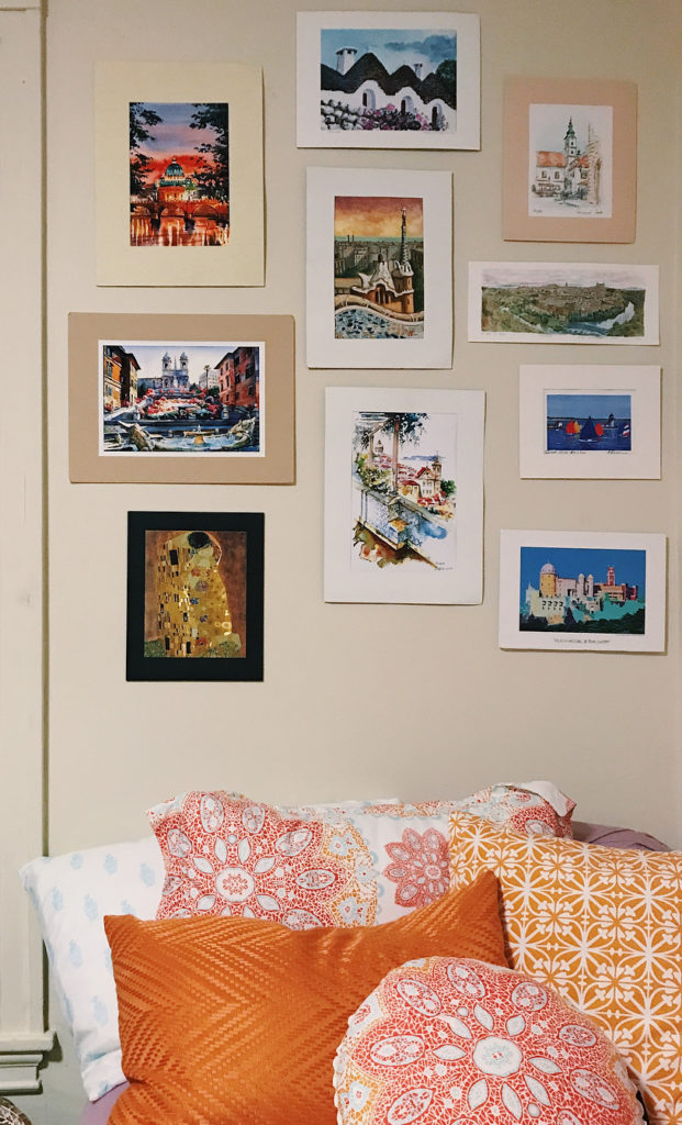 Margot McGreevy also entered the contest with a display of her time abroad, accentuating her room with pops of vivid color.