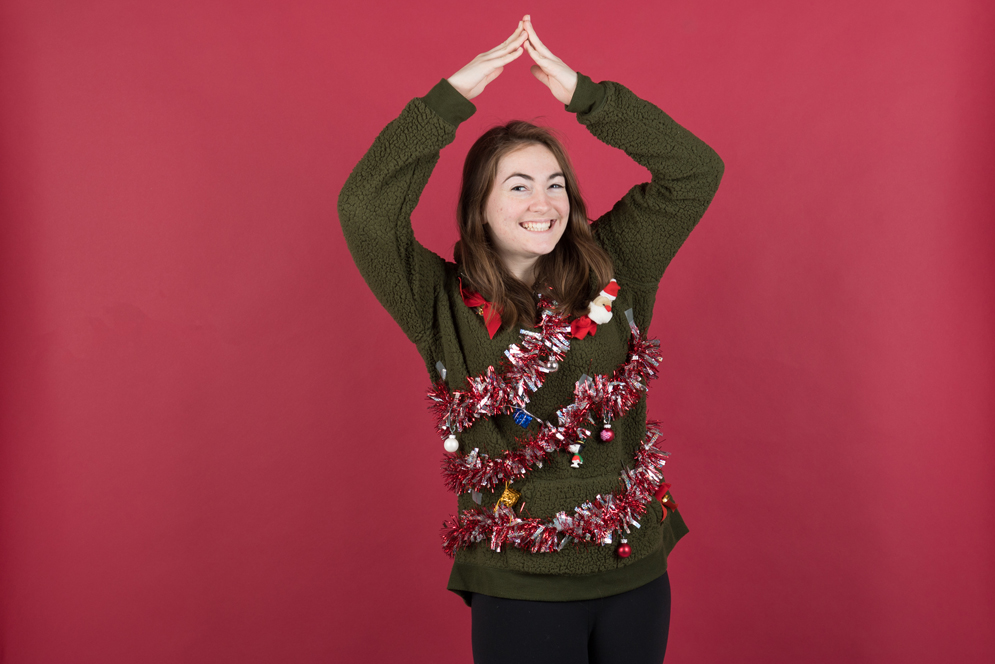 Nicky Eleuteri in his ugly holiday sweater