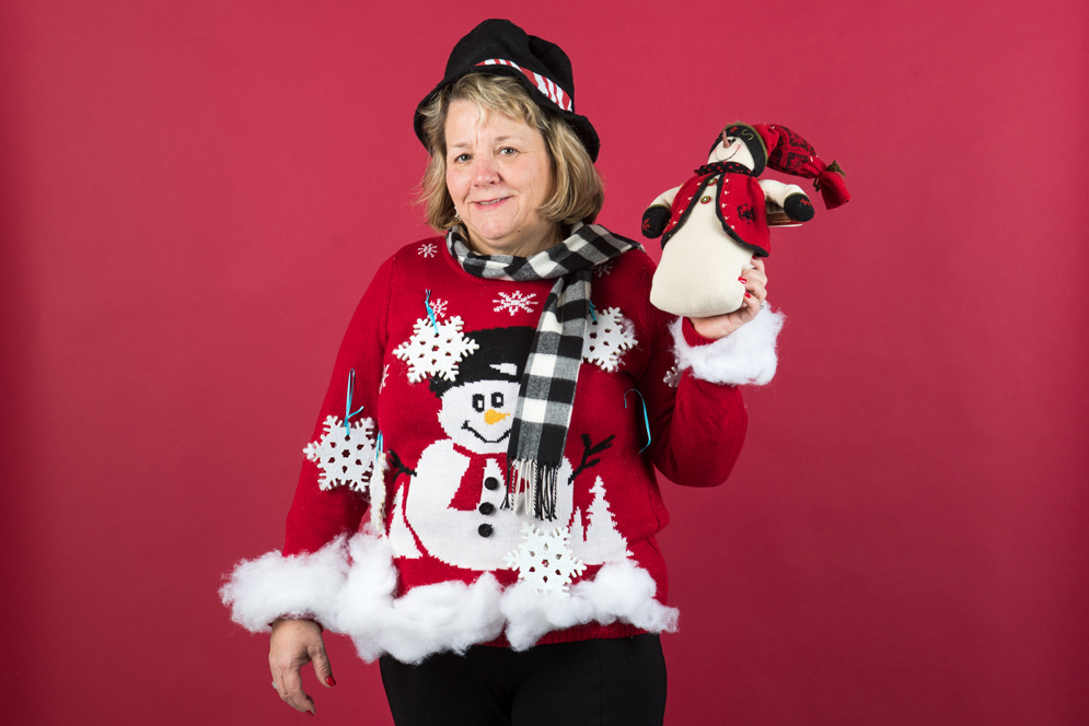 Nicky Eleuteri in his ugly holiday sweater