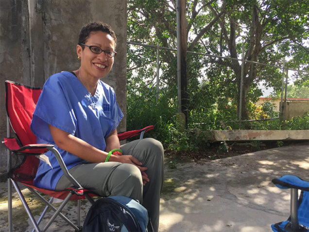 Boston Medical Center psychiatrist Lisa Fortuna during a Project Hope trip to Puerto Rico in the aftermath of Hurricane Maria