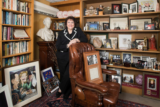 Vita Paladino, Director and Principal Investigator of the Howard Gotlieb Archival Research Center at Boston University, poses for a photo in her office.