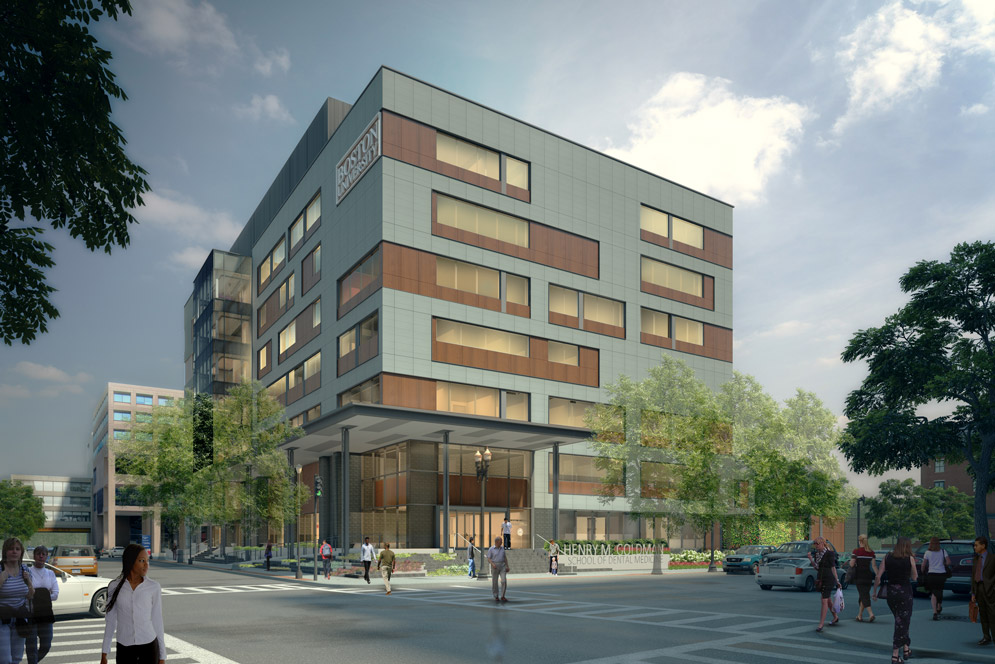 Henry M. Goldman School of Dental Medicine rendering.