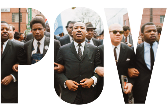 Martin Luther King leading march from Selma to Montgomery to protest lack of voting rights for African Americans. Beside King is John Lewis, Reverend Jesse Douglas, James Forman and Ralph Abernathy.