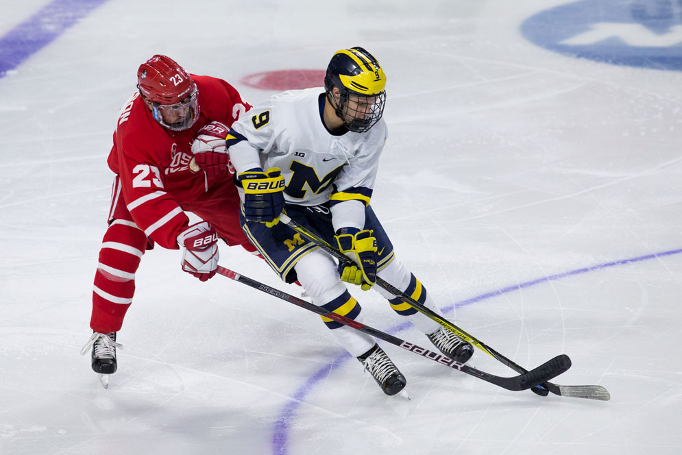 BU Men's hockey team plays the Michigan Wolverines