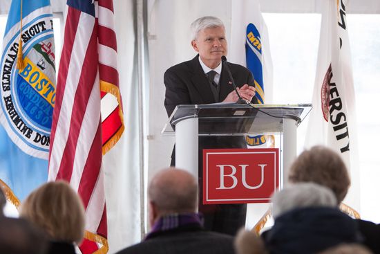 Jeffrey W. Hutter hosted the groundbreaking ceremony