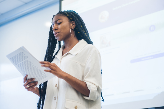 Déanna Clarke-Campbell (CAS’21) performs