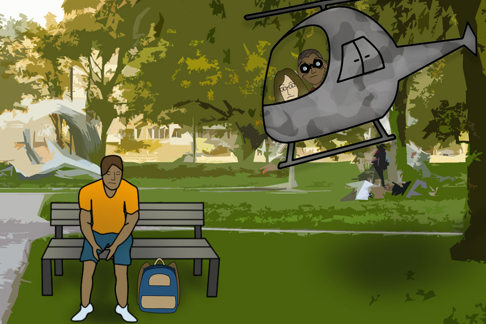 helicopter parents illustration by Mara Sassoon