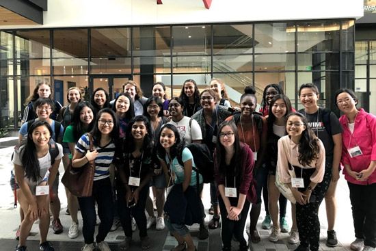 Students in BU’s AI4ALL program visit IBM’s Watson Health Building