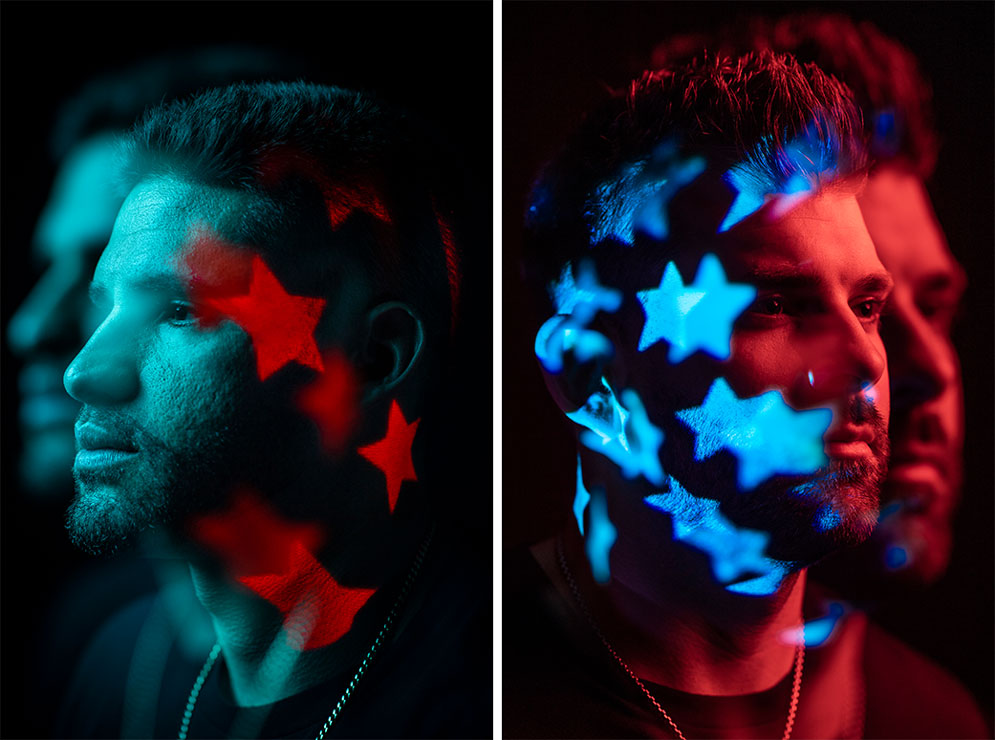 Artistic portraits of J. D. Martinez and Mitch Moreland