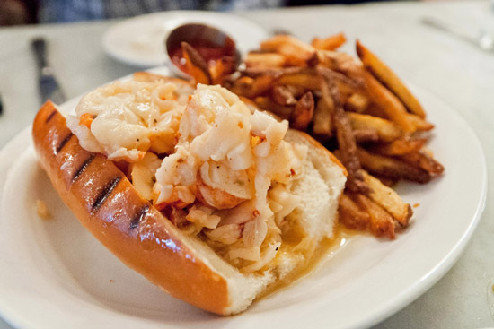 Neptune's famous lobster roll with hot butter.