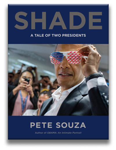 Pete Souza's book cover "Shade: A Tale of Two Presidents"