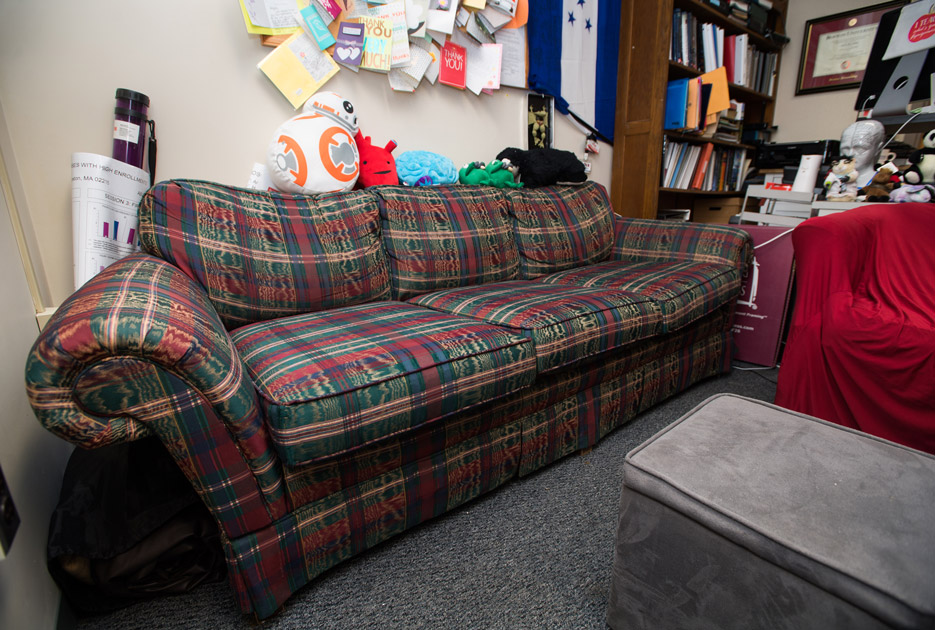 plaid couch