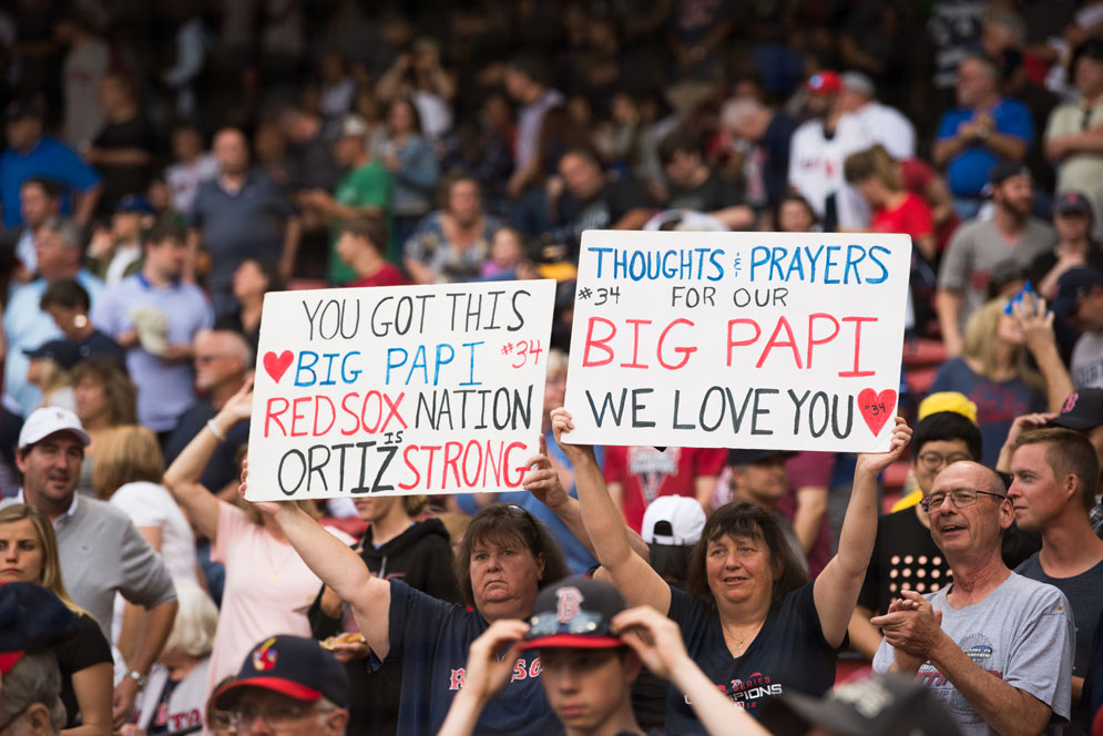 Red Sox fans in solidarity with David Ortiz