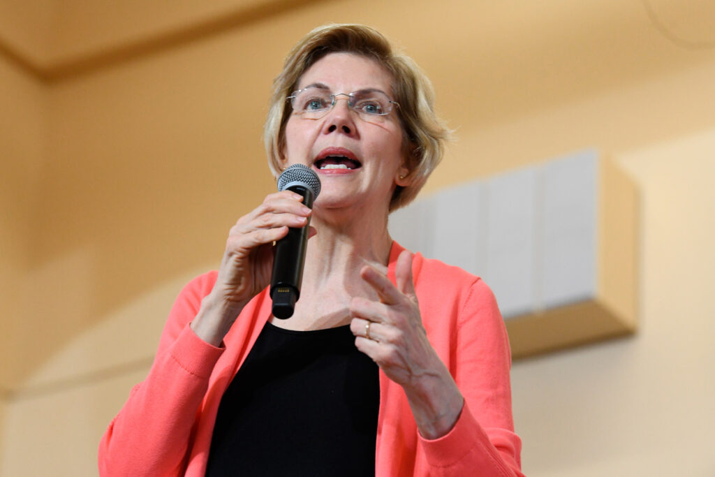 Democratic presidential hopeful Senator Elizabeth Warren discusses her education funding reform proposal