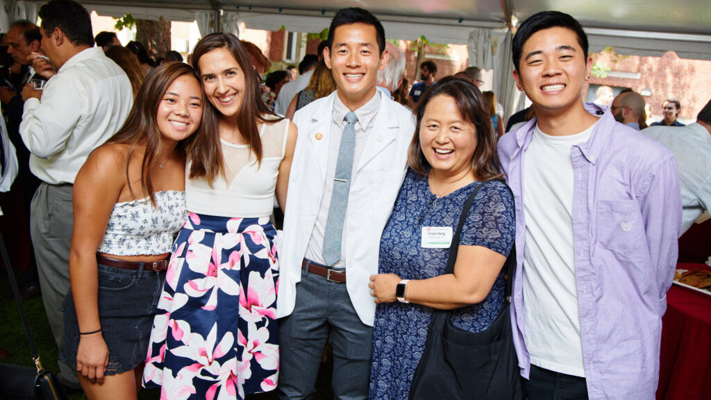 Christopher Choi [MED’23] with Sister Rachel, Girlfriend Sabrina, Mother Grace and Brother Jeffery.